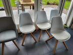 Eetkamerstoelen gebruikt, Huis en Inrichting, Stoelen, Vijf, Zes of meer stoelen, Kunststof, Gebruikt, Wit