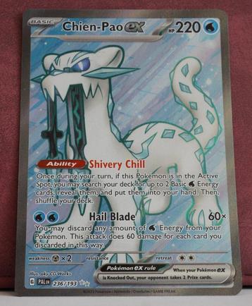 Chien-Pao EX Full Art 236-193 Paldea Evolved Pokémon Kaart beschikbaar voor biedingen