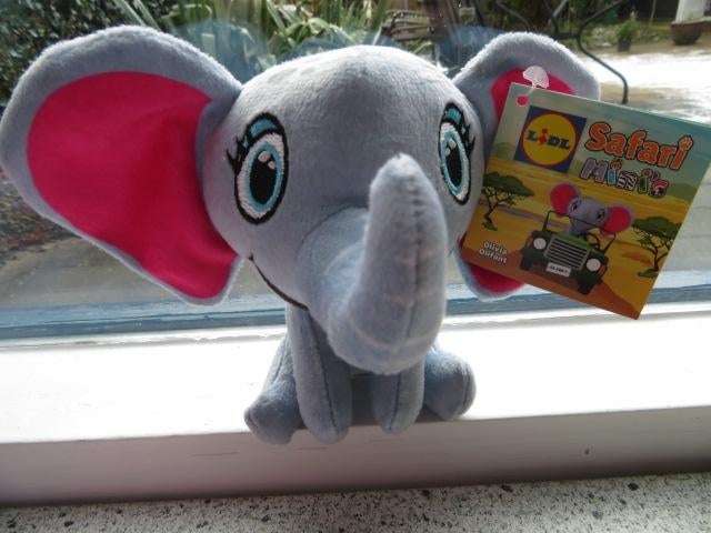 Olivia Olifant of olifantje van Lidl Safari knuffels, Ophalen of Verzenden, Zo goed als nieuw, Olifant