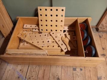 Vintage SIO Houten Constructie Speelgoed beschikbaar voor biedingen