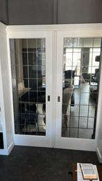 Schuifdeuren glas in lood, Doe-het-zelf en Verbouw, Deuren en Horren, Ophalen, Gebruikt, 80 tot 100 cm, Binnendeur