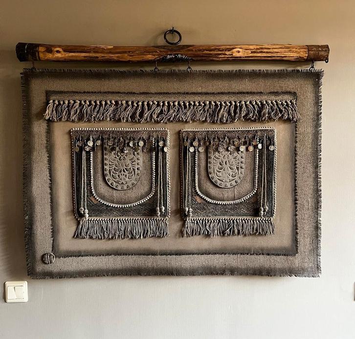 Kelim kalkdoek, landelijk wanddoek, kalkdoek, kelim, sober, Huis en Inrichting, Woonaccessoires | Wanddecoraties, Nieuw, Ophalen of Verzenden