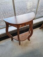 Houten Haltafeltje met Lade, Huis en Inrichting, Tafels | Sidetables, Ophalen, Gebruikt, Overige vormen, Klassiek