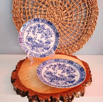 Vintage Japanse 'blue & white' gebaksbordjes beschikbaar voor biedingen