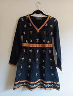 Almatrichi Geborduurde Boho Jurk, Maat 38/40 (M), Zwart, Ophalen of Verzenden, Zo goed als nieuw