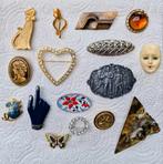 Vintage Broches en Sjaal Clips Collectie, Overige materialen, Gebruikt, Overige kleuren, Minder dan 4 cm