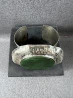 Zilveren Armband Spang met Jade | 100g | AG925 | 394962, Ophalen of Verzenden, Zo goed als nieuw, Zilver, Zilver
