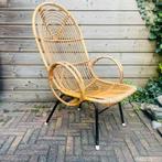 Retro vintage Rotan Noordwolde stoel, Tuin en Terras, Tuinstoelen, Ophalen, Gebruikt, Rotan