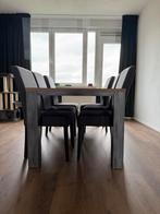 Eethoek met 6 stoelen, Ophalen of Verzenden, Zo goed als nieuw, 4 tot 6 stoelen