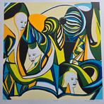 Grote zeefdruk van Maartje Wijngaarden., Antiek en Kunst, Ophalen of Verzenden