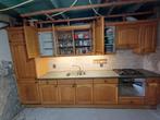 Eiken Houten Keuken lengte +/_ 3.5 meter, Huis en Inrichting, Keuken | Complete keukens, Ophalen, Gebruikt, Bruin, Enkelwandige keuken