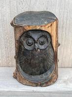 Houten Uil Sculptuur, Ophalen of Verzenden
