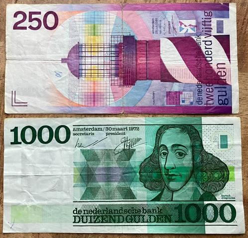 Gebruikte Nederlandse bankbiljetten, Postzegels en Munten, Bankbiljetten | Nederland, Setje, 250 gulden, Ophalen