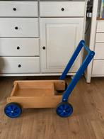 Houten loopwagen blokkenkar duwkar blokken wagen verstelbaar, Kinderen en Baby's, Ophalen