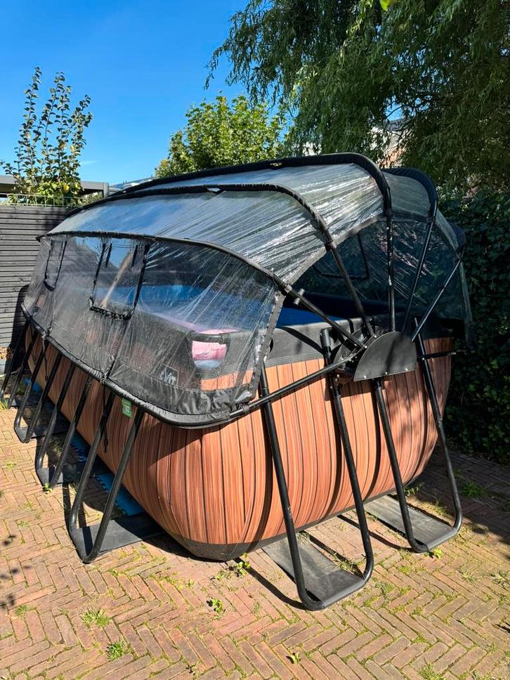 Verwarmt Exit Zwembad (4x2x1.22) overkapping, zandfilter, Tuin en Terras, Zwembaden, Gebruikt, Opzetzwembad, 120 cm of meer, 400 cm of meer