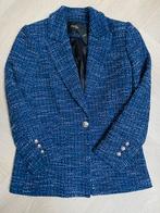 Maje blazer blauw tweed jasje van Maje - ZGAN, Kleding | Dames, Jasjes, Kostuums en Pakken, Jasje, Maat 34 (XS) of kleiner, Verzenden