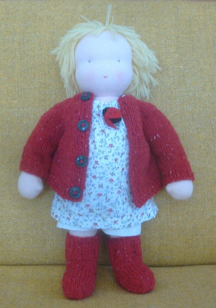 Antroposofische pop ca. 36 cm, handgemaakt, incl. kleding, Kinderen en Baby's, Speelgoed | Poppen, Nieuw, Overige typen, Ophalen of Verzenden