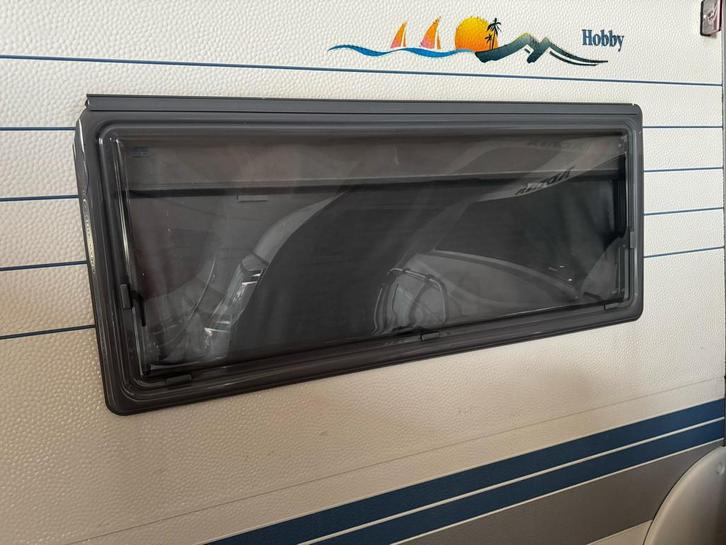 Para Press Hobby caravan zijraam 135x58 cm beschadigd, Caravans en Kamperen, Caravan accessoires, Gebruikt, Ophalen