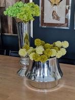 Zilver grote vazen set vaas bloemenpotten spiegeleffect, Huis en Inrichting, Ophalen, Zo goed als nieuw, Aardewerk of Porselein