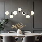 Design Hanglamp 7-lichts Hepta Zwart, Ophalen of Verzenden, Zo goed als nieuw, Glas, Minder dan 50 cm