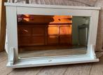 Houten spiegel met plankje lichtblauw, Huis en Inrichting, Woonaccessoires | Spiegels, Minder dan 100 cm, 75 tot 100 cm, Gebruikt