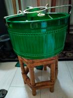Vintage groene kerstboom houder bloembak bloempot, Ophalen, Huis en Inrichting