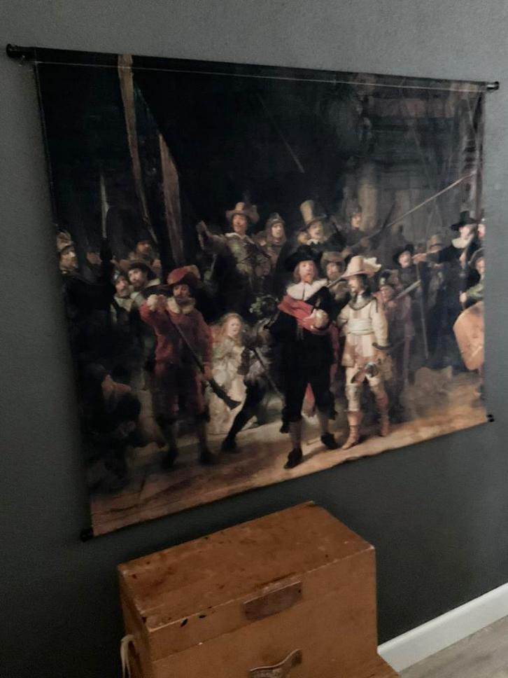 Wandkleed Nachtwacht Fluweel, Huis en Inrichting, Woonaccessoires | Wanddecoraties, Zo goed als nieuw, Ophalen of Verzenden