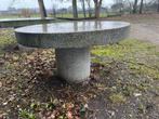 Terrazzo tuintafel - Rond - Robuust en Stijlvol, Tuin en Terras, Ophalen, Gebruikt, Rond, Overige materialen