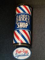 Vintage Stijl Wandbord Barber shop Flat-Top Signs U.S.A., Reclamebord, Gebruikt, Ophalen of Verzenden