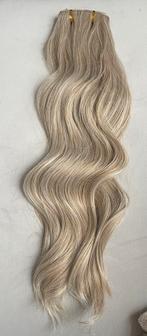 Hair extensions beach waves / krullend as blond clip ins, Ophalen of Verzenden, Zo goed als nieuw, Pruik of Haarverlenging