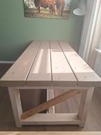Massief houten tafel, Huis en Inrichting, Tafels | Eettafels, Ophalen, 200 cm of meer, 50 tot 100 cm, Zo goed als nieuw