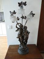 Brocante Lamp, Brocante, Glas, Minder dan 100 cm, Ophalen of Verzenden