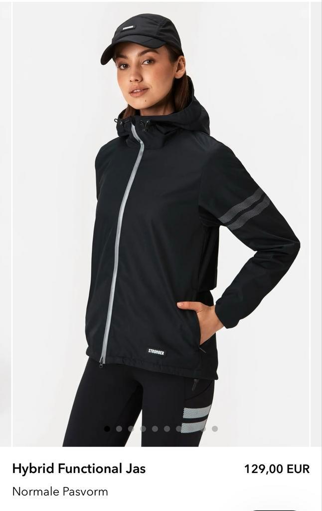 Stronger Hybride Functionele Jas - Zwart, Kleding | Dames, Sportkleding, Nieuw, Hardlopen of Fietsen, Maat 36 (S), Zwart, Ophalen of Verzenden