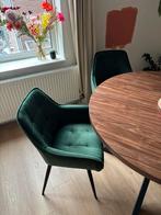 Eetkamer stoelen groen, Huis en Inrichting, Stoelen, Ophalen, Zo goed als nieuw, Overige kleuren, Twee