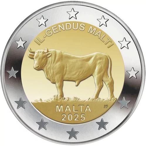 De Speciale 2 Euro munt MALTA 2025 "“De Maltese Os” in unc., Postzegels en Munten, Munten | Europa | Euromunten, 2 euro, Malta