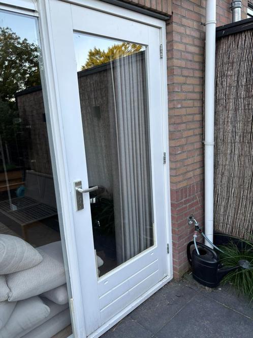 Buitendeur | Achterdeur, Doe-het-zelf en Verbouw, Deuren en Horren, Gebruikt, Buitendeur, 200 tot 215 cm, 80 tot 100 cm, Glas