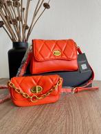 GIULIANO crossbody + klein tasje - oranje, Ophalen of Verzenden, Zo goed als nieuw, Oranje, Schoudertasje
