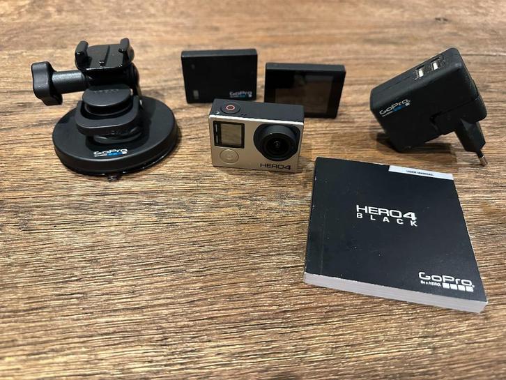 GoPro Hero 4 Black (incl. veel accesoires), Audio, Tv en Foto, Actiecamera's, Gebruikt, GoPro, Ophalen of Verzenden