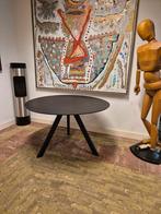 HAY Ronde eettafel – Ø120 cm – Zwart Linoleum / Zwart, Huis en Inrichting, Tafels | Eettafels, Ophalen, Gebruikt, Hay, N.v.t