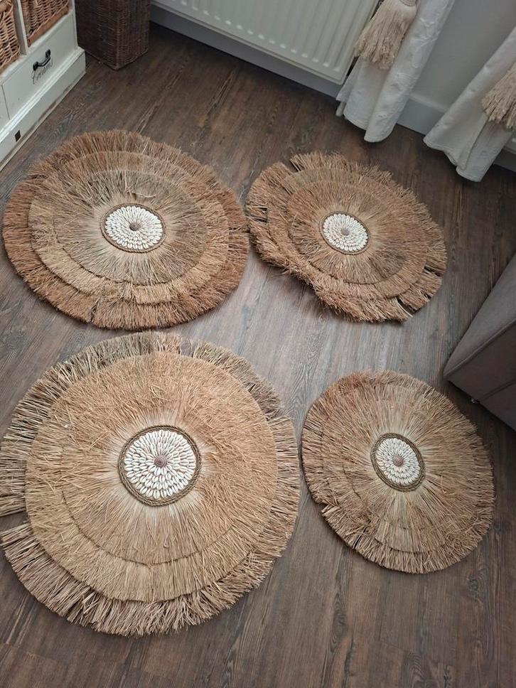 IBIZA raffia schelpen wanddecoraties, Huis en Inrichting, Woonaccessoires | Wanddecoraties, Nieuw, Ophalen of Verzenden
