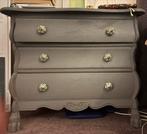Brocante Buikkastje - Grijs Krijtverf, Ophalen, Minder dan 50 cm, Gebruikt, Met lade(s)