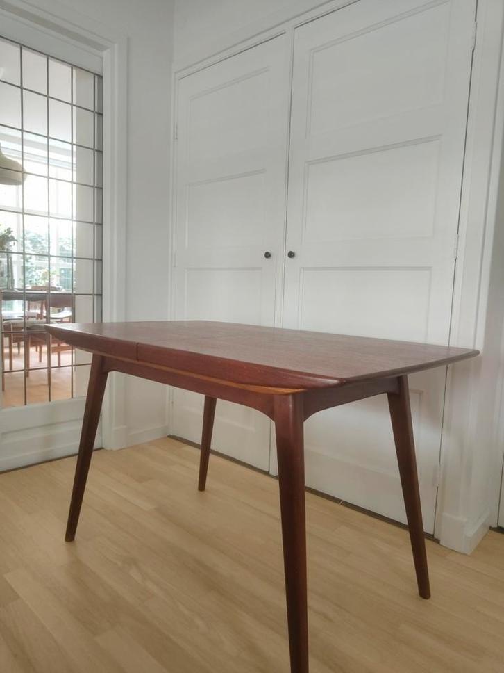 Vintage eettafel Louis van Teeffelen, Huis en Inrichting, Tafels | Eettafels, Gebruikt, Rechthoekig, Ophalen