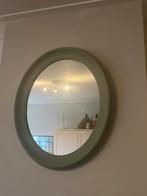 Ovale houten spiegel, Minder dan 50 cm, Gebruikt, Rond, Ophalen of Verzenden