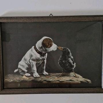 Antiek schilderij foto prent druk mono antieke foto kunst beschikbaar voor biedingen