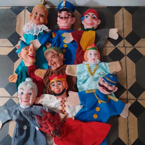 Retro handpoppen poppenkastpoppen (H), Kinderen en Baby's, Speelgoed | Poppen, Gebruikt, Ophalen of Verzenden