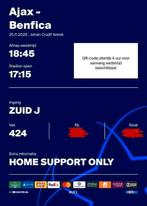 Ajax – Benfica | Drie Tickets | Direct Beschikbaar, Tickets en Kaartjes, Losse kaart, Drie personen of meer, November, Europa of Champions League