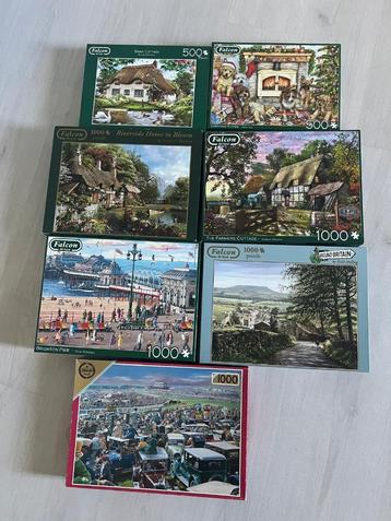 Falcon puzzels - div. - 500/1000 stukjes - in nette staat beschikbaar voor biedingen