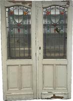Set glas in lood deuren openslaand jugendstil 203x143cm.
