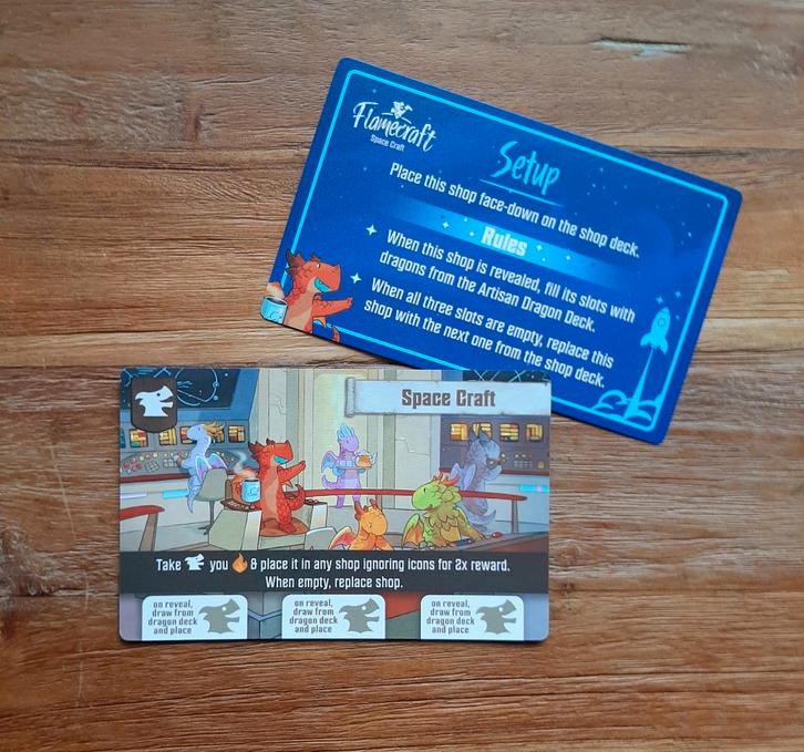 Flamecraft promo shop card Space Craft nieuw (verzenden kan), Hobby en Vrije tijd, Gezelschapsspellen | Bordspellen, Nieuw, Ophalen
