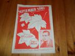 September song - kurt weil / anderson / wim bos, Muziek en Instrumenten, Bladmuziek, Gebruikt, Zang, Ophalen of Verzenden, Artiest of Componist